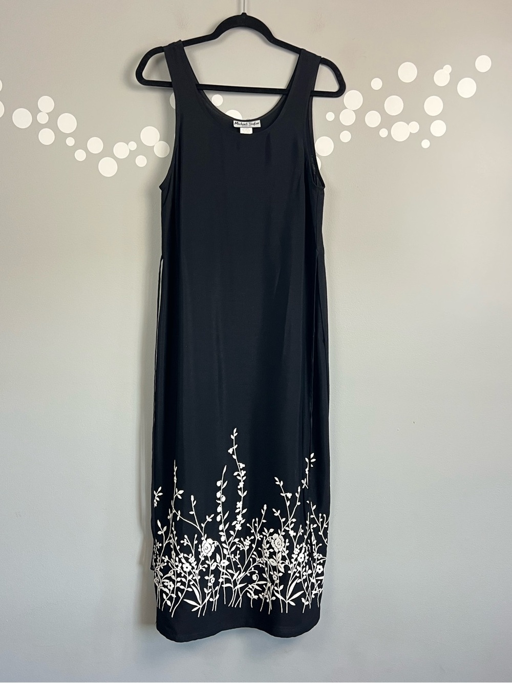 Michael Taylor Floral Boarder Tank Maxi Dress Size 10P